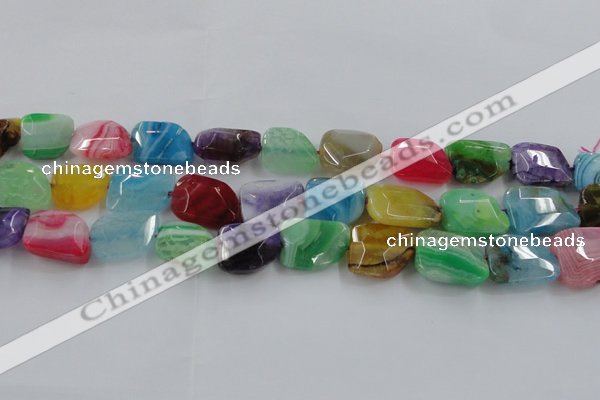 CAG8506 15.5 inches 15*20mm - 18*25mm freeform dragon veins agate beads