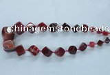 CAG8522 15.5 inches 9*10mm - 23*24mm cube dragon veins agate beads