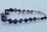 CAG8523 15.5 inches 9*10mm - 23*24mm cube dragon veins agate beads