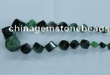 CAG8525 15.5 inches 9*10mm - 23*24mm cube dragon veins agate beads