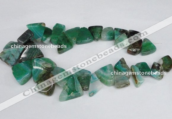 CAG8545 Top drilled 15*20mm - 25*30mm freeform dragon veins agate beads