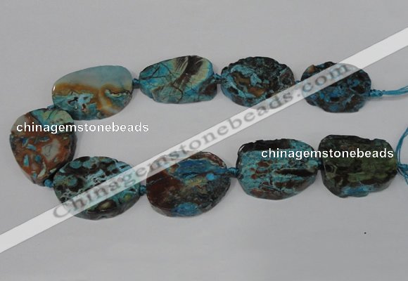 CAG8549 15.5 inches 30*40mm - 35*45mm freeform ocean agate beads