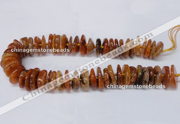 CAG8562 6*22mm - 10*26mm tyre dragon veins agate beads wholesale