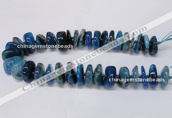 CAG8563 6*22mm - 10*26mm tyre dragon veins agate beads wholesale