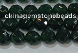 CAG8580 15.5 inches 10mm faceted round green agate gemstone beads