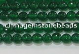 CAG8582 15.5 inches 6mm faceted round green agate gemstone beads