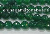 CAG8583 15.5 inches 8mm faceted round green agate gemstone beads