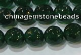 CAG8584 15.5 inches 12mm faceted round green agate gemstone beads