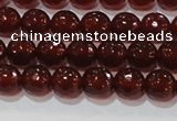 CAG8591 15.5 inches 8mm faceted round red agate gemstone beads