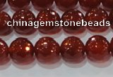 CAG8592 15.5 inches 10mm faceted round red agate gemstone beads