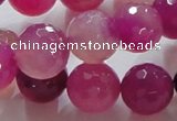 CAG864 15.5 inches 14mm faceted round agate gemstone beads