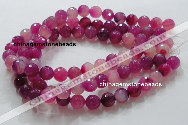 CAG864 15.5 inches 14mm faceted round agate gemstone beads