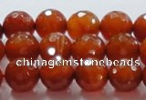 CAG866 15.5 inches faceted round 14mm agate gemstone beads