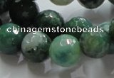 CAG867 15.5 inches 12mm faceted roundagate gemstone beads