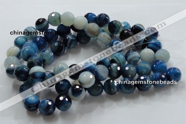 CAG868 15.5 inches 18mm faceted roundagate gemstone beads