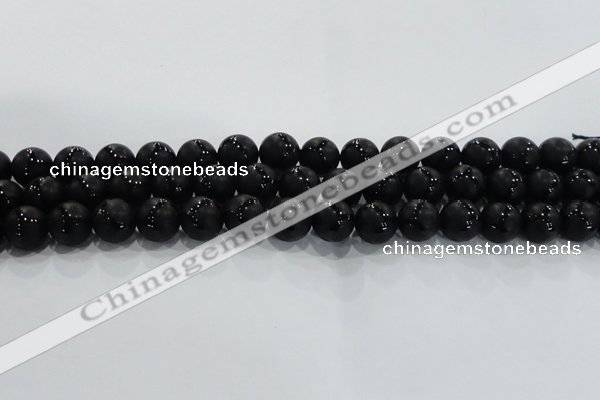 CAG8682 15.5 inches 10mm round matte tibetan agate gemstone beads