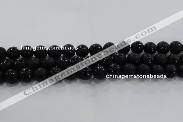 CAG8687 15.5 inches 10mm round matte tibetan agate gemstone beads