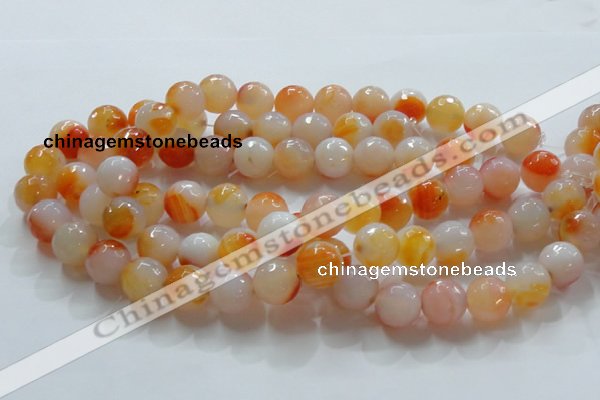 CAG869 15.5 inches 16mm faceted round agate gemstone beads