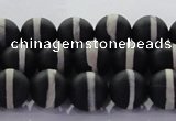 CAG8690 15.5 inches 6mm round matte tibetan agate gemstone beads