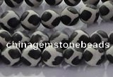 CAG8695 15.5 inches 6mm round matte tibetan agate gemstone beads