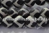 CAG8697 15.5 inches 10mm round matte tibetan agate gemstone beads