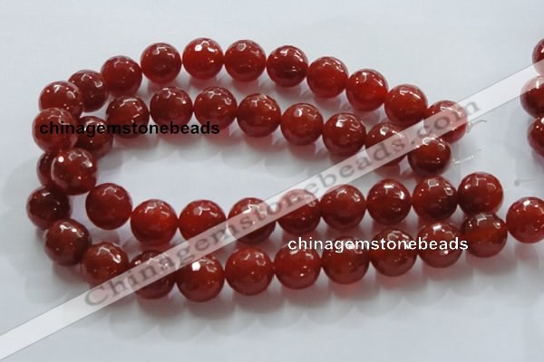 CAG870 15.5 inches 18mm faceted round agate gemstone beads