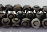 CAG8700 15.5 inches 6mm round matte tibetan agate gemstone beads