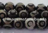 CAG8701 15.5 inches 8mm round matte tibetan agate gemstone beads