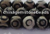 CAG8702 15.5 inches 10mm round matte tibetan agate gemstone beads