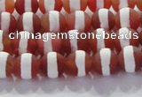 CAG8705 15.5 inches 6mm round matte tibetan agate gemstone beads