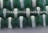 CAG8712 15.5 inches 10mm round matte tibetan agate gemstone beads