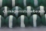 CAG8713 15.5 inches 12mm round matte tibetan agate gemstone beads