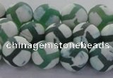 CAG8722 15.5 inches 10mm round matte tibetan agate gemstone beads