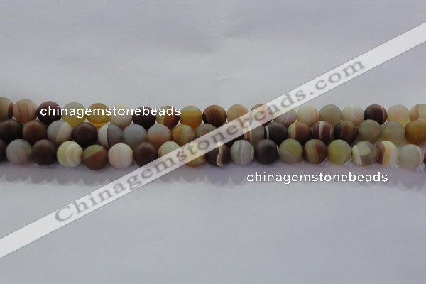 CAG8725 15.5 inches 6mm round matte madagascar agate beads