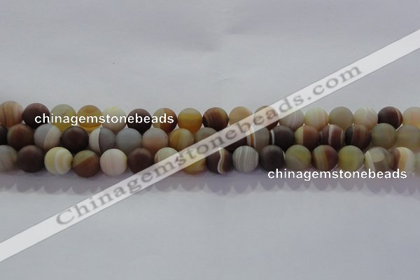 CAG8726 15.5 inches 8mm round matte madagascar agate beads