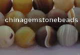 CAG8727 15.5 inches 10mm round matte madagascar agate beads