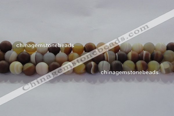 CAG8727 15.5 inches 10mm round matte madagascar agate beads