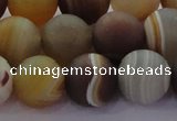 CAG8728 15.5 inches 12mm round matte madagascar agate beads