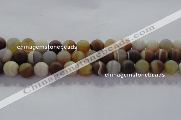 CAG8728 15.5 inches 12mm round matte madagascar agate beads