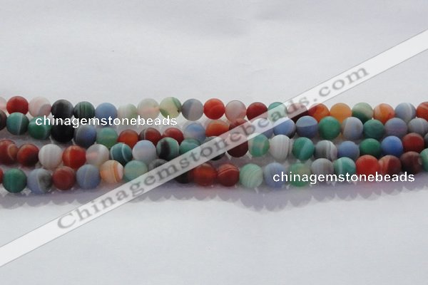 CAG8730 15.5 inches 6mm round matte madagascar agate beads