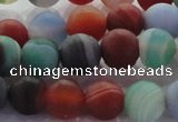 CAG8731 15.5 inches 8mm round matte madagascar agate beads