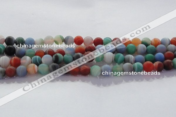 CAG8731 15.5 inches 8mm round matte madagascar agate beads