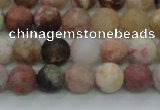 CAG8746 15.5 inches 6mm round matte rainbow agate beads