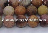 CAG8748 15.5 inches 10mm round matte rainbow agate beads