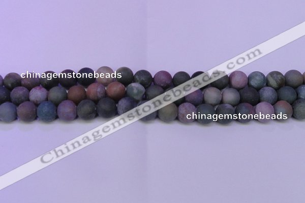 CAG8860 15.5 inches 4mm round matte india agate beads