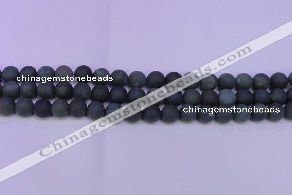 CAG8882 15.5 inches 8mm round matte moss agate beads