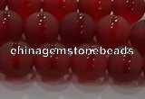 CAG8902 15.5 inches 8mm round matte red agate beads wholesale