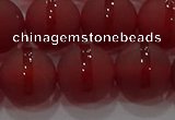 CAG8903 15.5 inches 10mm round matte red agate beads wholesale