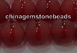 CAG8903 15.5 inches 10mm round matte red agate beads wholesale