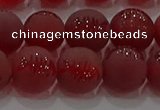 CAG8907 15.5 inches 6mm round matte red agate beads wholesale